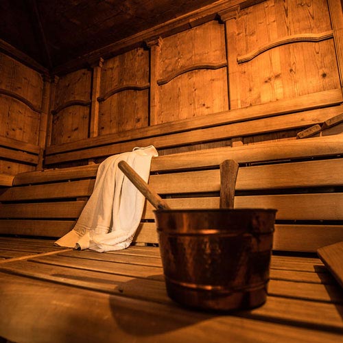 Finnische Sauna im Hotel Enzian in Seis am Schlern