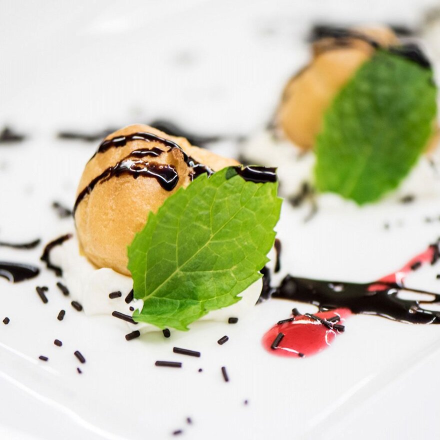Dessert Enzian Hotel Seis am Schlern – South Tyrolean Cuisine Seiser Alm