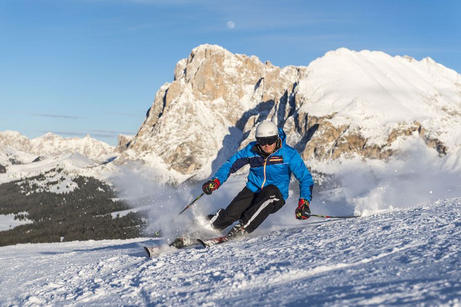 Ski fahren auf der Seiser Alm